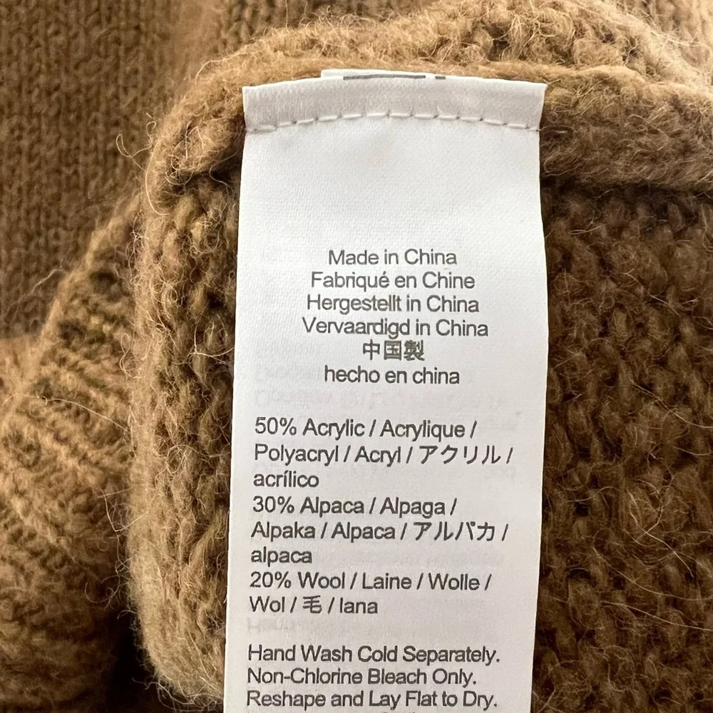 NWT J. Crew Alpacca Wool Blend Pullover Sweater Sz XL
